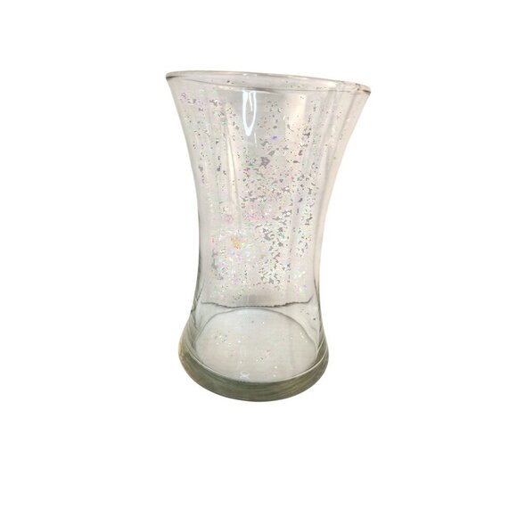 Clear Glass Flower Gathering Vase Elegant Design 8" Tall 4.5" Top Diameter For H - Picture 7 of 10